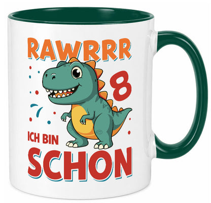 8. Geburtstag | 8 Jahre Raw ich bin schon T-Rex Geschenk Geschenkidee lustiger