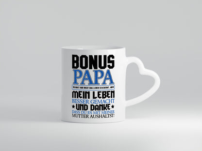Bonus Papa lustiger Spruch Geschenk Humor Geschenkidee Tasse