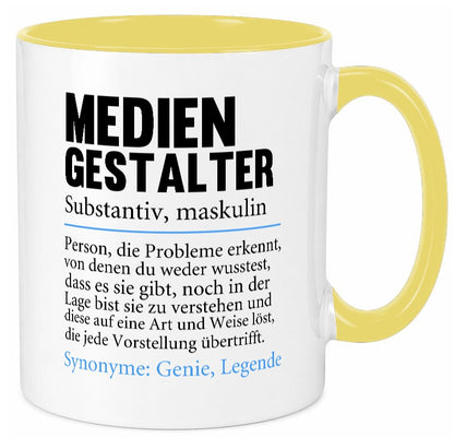 Mediengestalter | Beruf Medien Humor v2 Arbeit Kollegen Büro Geschenkidee Tasse
