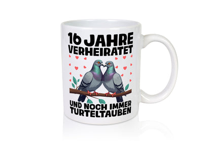 16 Jahre verheiratet | Turteltauben Ehe Ehepaar Geschenk Humor Geschenkidee