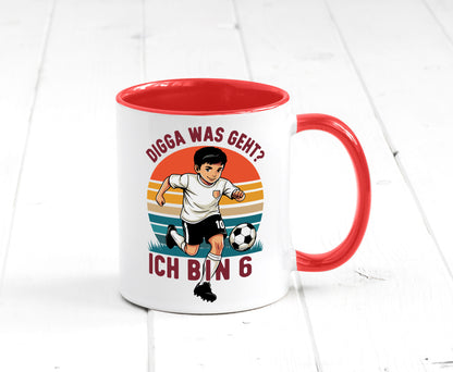 6 Geburtstag | Jahre Digga was geht ab Fußball lustiger Spruch Geschenk