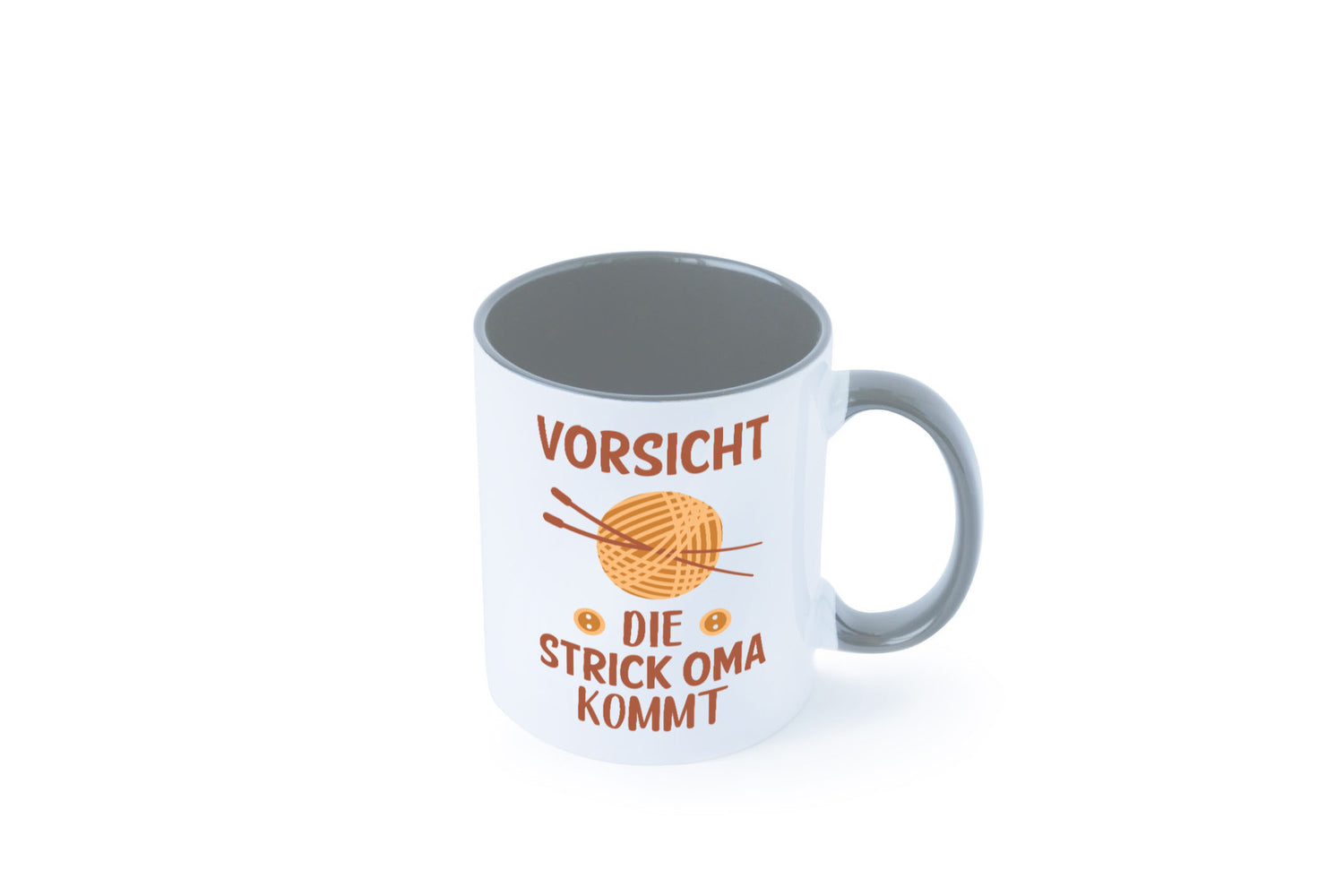 Vorsicht, Strickoma kommt | Wolle Stricknadeln Humor Familie Geschenkidee Tasse