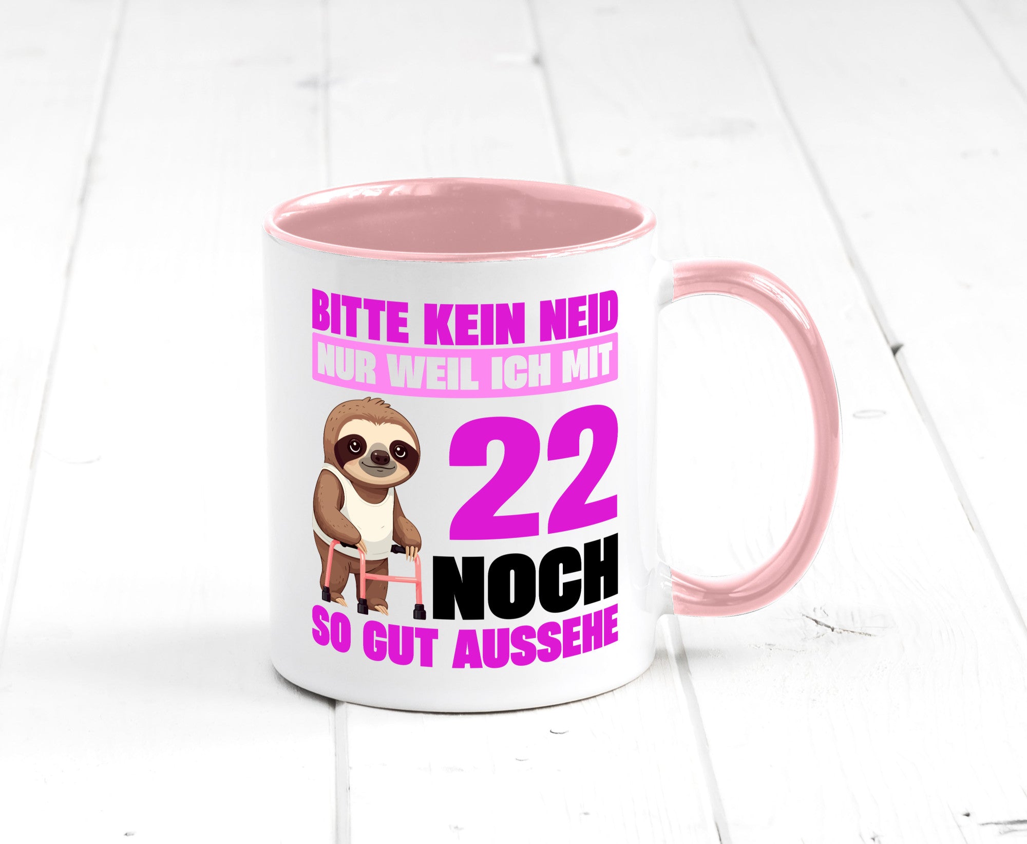 22. Geburtstag | Bitte kein neid Faultier 22 Jahre lustig Geschenkidee Geschenk