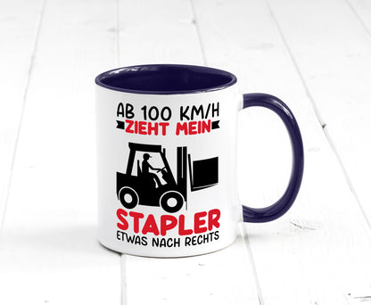 Stapler zieht nach Rechts | Staplerfahrer Arbeit Geschenkidee Kollegen Büro