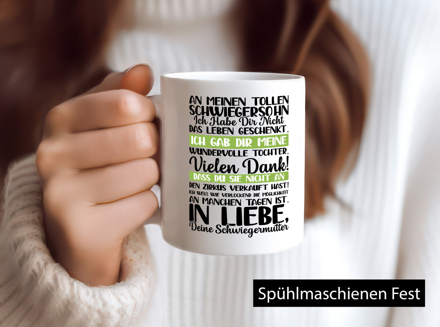 An meinen tollen Schwiegersohn vl2 lustig Familie Geschenkidee Geschenk Tasse