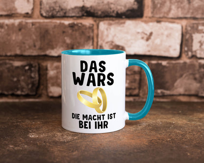 Die macht ist bei ihr | Hochzeit Tasse Ehemann Ehe Geschenk Humor Geschenkidee