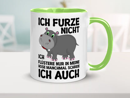 Ich furze nicht | furznilpferd v2 Humor Geschenkidee Tasse