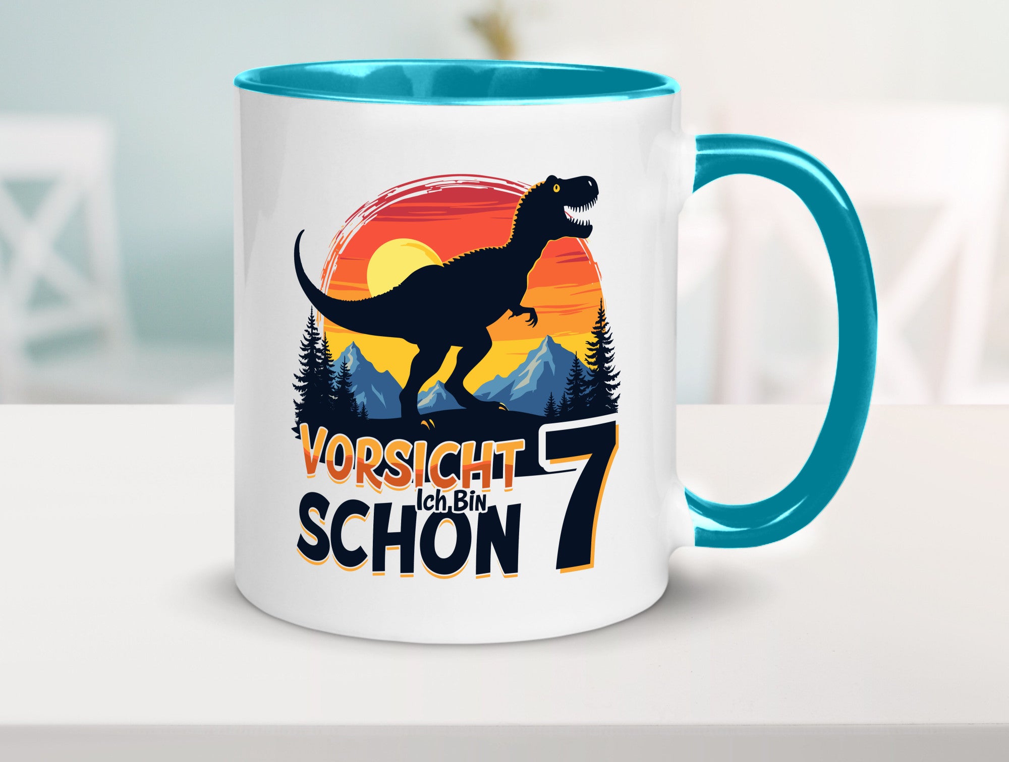 7. Geburtstag | 7 Jahre Dinosaurier v2 Geschenk Geschenkidee lustiger Spruch