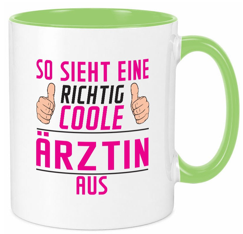 Richtig Coole Ãrztin | Medizin Doktorin Fachärztin Geschenkidee Humor Tasse