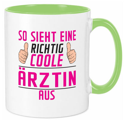 Richtig Coole Ãrztin | Medizin Doktorin Fachärztin Geschenkidee Humor Tasse