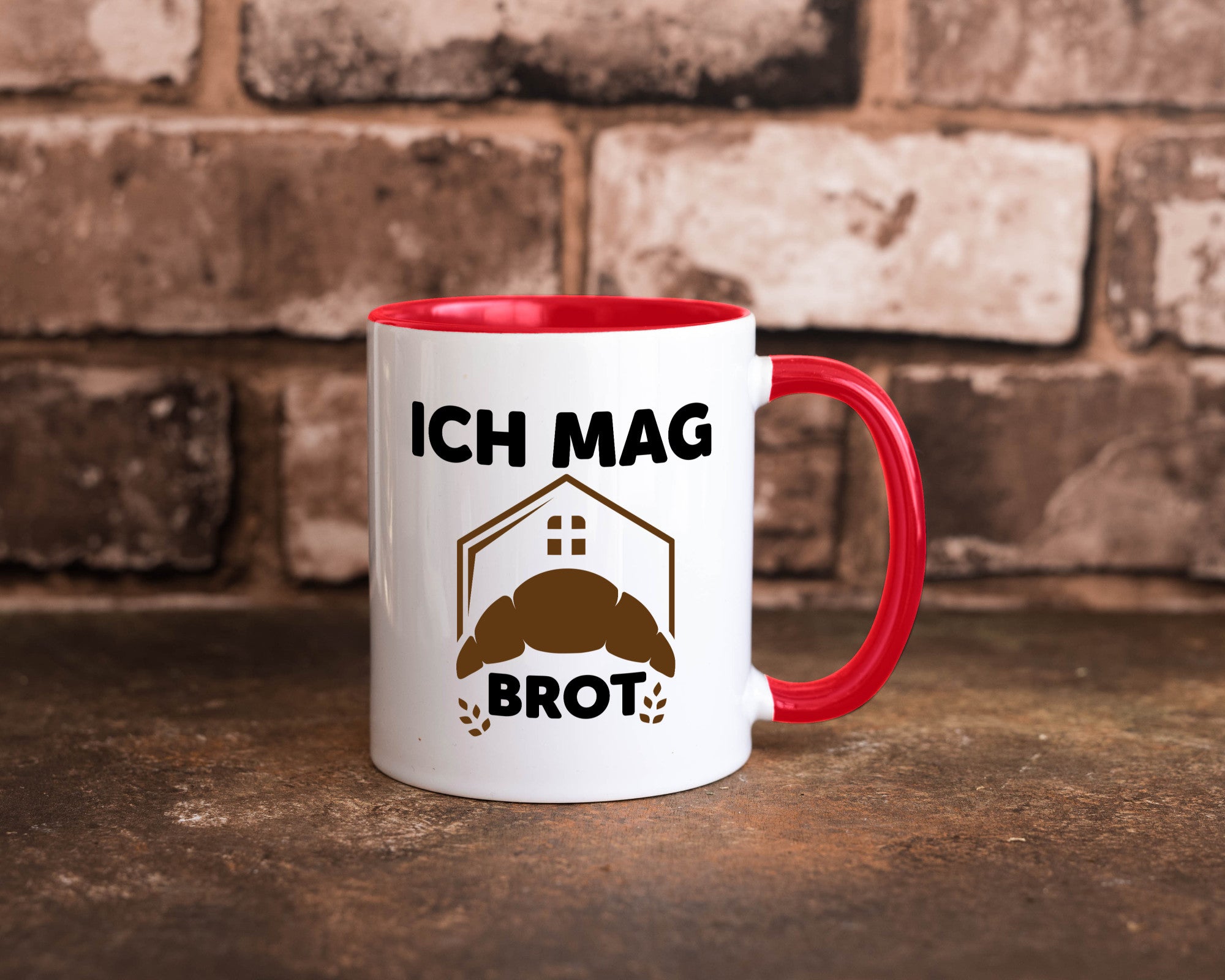 Ich mag Brot | Bäcker backen lustiger Spruch Geschenk Humor Geschenkidee Tasse