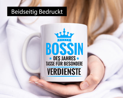 Besonderer Verdienst: Bossin | Führungskraft Vorgesetzte Humor Geschenkidee