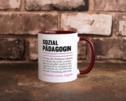 Sozialpädagogin | Spruch lustig Humor Pädagogin v2 Geschenkidee Geschenk Tasse