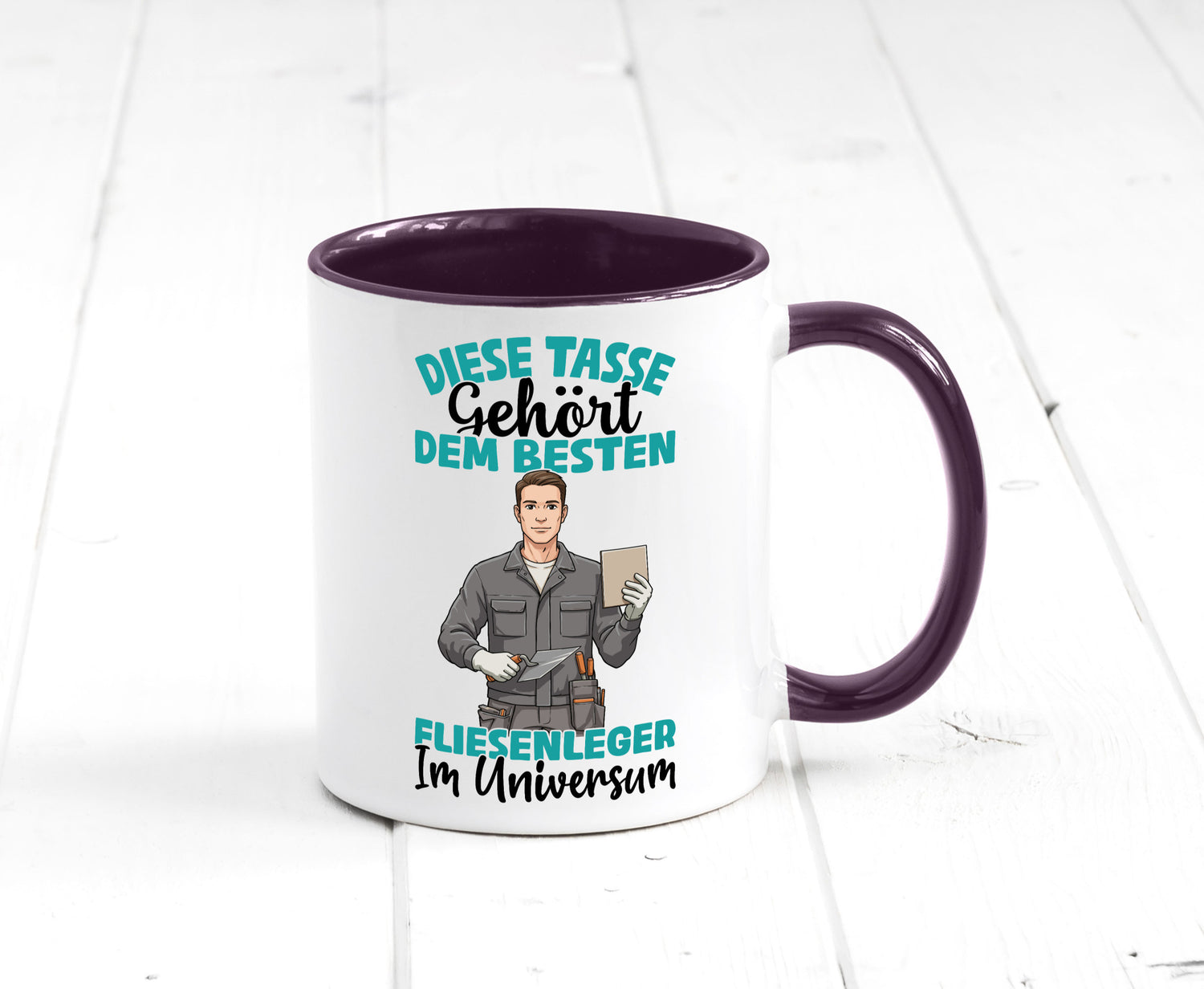 Im Universum: Fliesenleger | Fliesenlegen Bau Geschenk Humor Geschenkidee