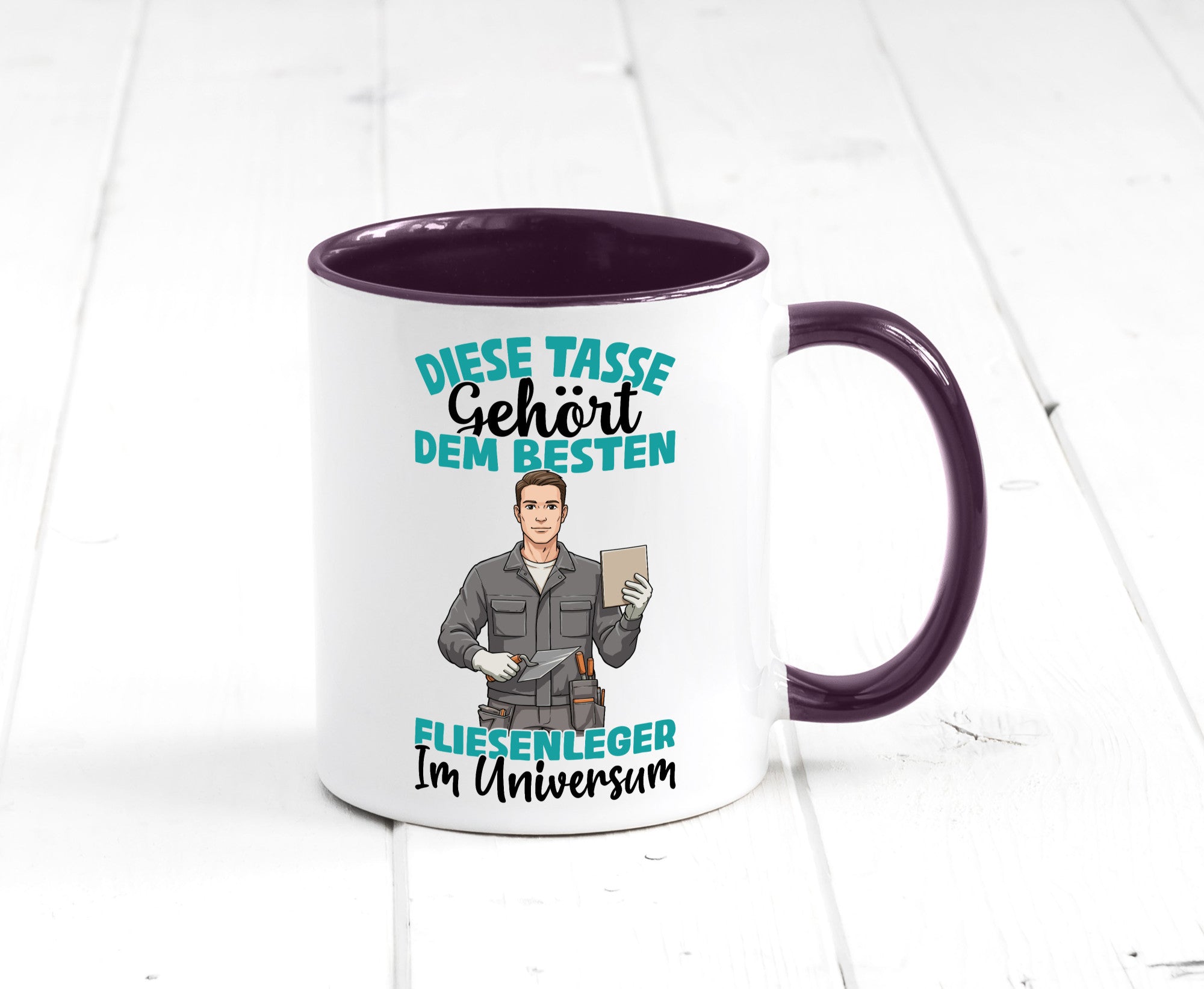 Im Universum: Fliesenleger | Fliesenlegen Bau Geschenk Humor Geschenkidee
