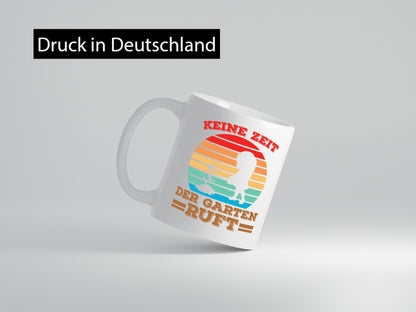 Keine Zeit, Garten ruft | Regenbogen Gießkanne Pflanze Geschenkidee Humor Tasse