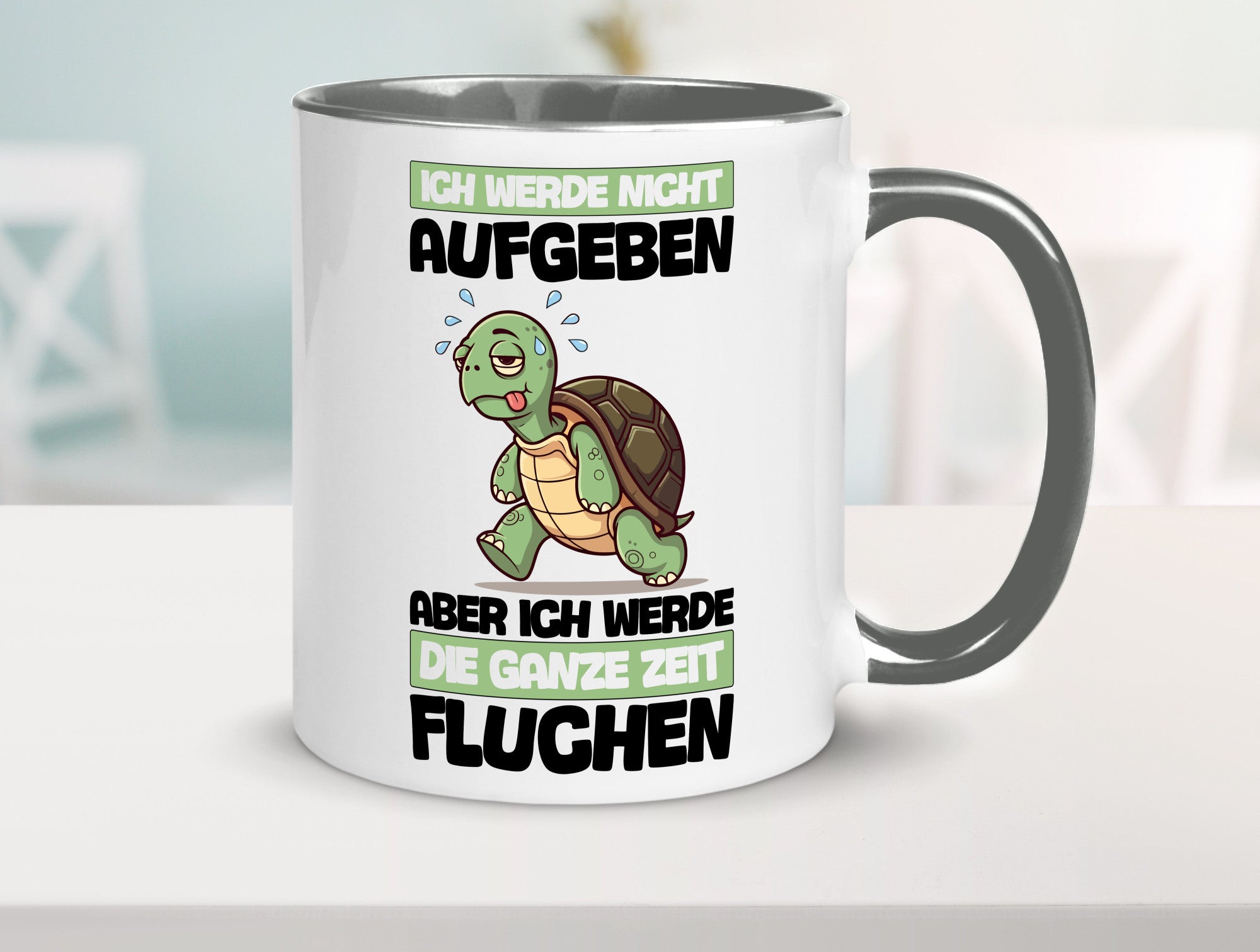 Ich geb nicht auf werde aber fluchen | Schildkröte Joggen v2 Humor Geschenkidee