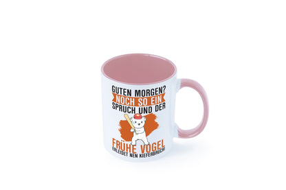 Guten Morgen | Bär Der frühe Vogel erledidet Kiferbruch Humor Geschenkidee Tasse