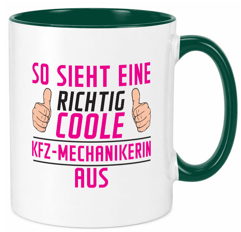 Richtig Coole KFZ-Mechanikerin | Mechaniker KFZ Humor Geschenkidee Tasse