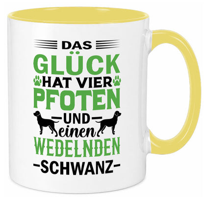 Das Glück hat 4 Pfoten | Hundeliebhaber Ich liebe Hunde Geschenk Tierliebhaber