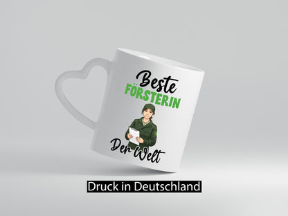 Beste Försterin | Forst Arbeit v2 lustiger Spruch Geschenk Kollegen Büro Tasse