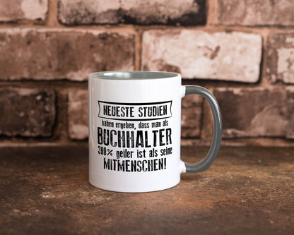 Neuste Studien: Buchhalter | Buchhaltung Humor Geschenkidee Tasse