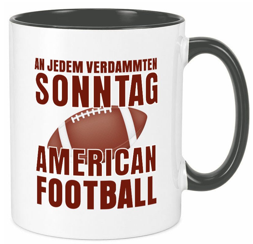 American Football | Sportfan Motiv jeden Sonntag Humor Geschenkidee Tasse