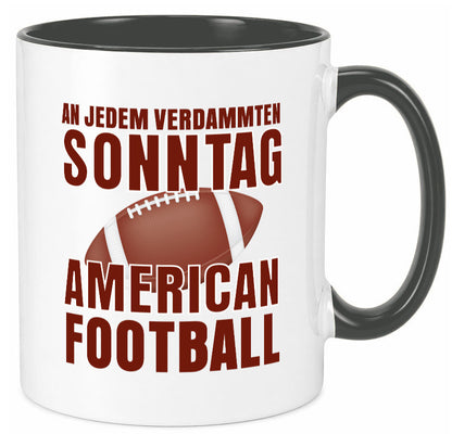 American Football | Sportfan Motiv jeden Sonntag Humor Geschenkidee Tasse