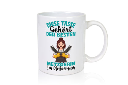 Im Universum: Metzgerin | Fleischerin Geschenk Humor Geschenkidee lustiger