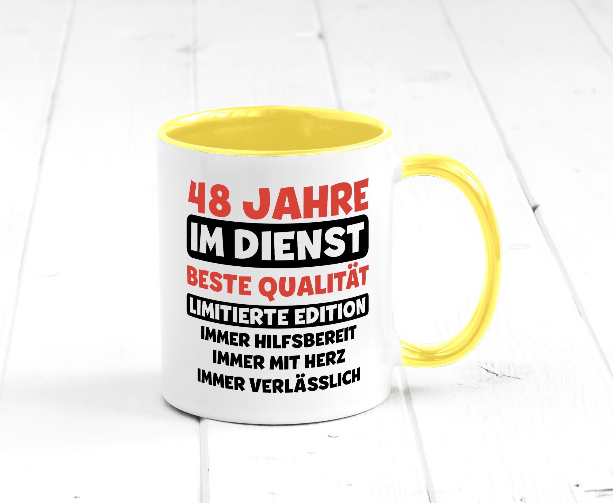 48 Jahre im Dienst | Jubiläum Arbeit v3 Humor Kollegen Büro Geschenkidee Tasse