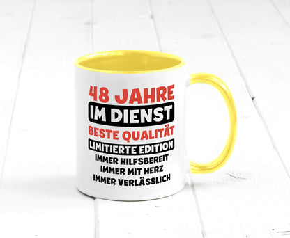 48 Jahre im Dienst | Jubiläum Arbeit v3 Humor Kollegen Büro Geschenkidee Tasse