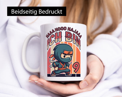 9. Geburtstag | Ninja Junge 9 Jahre Geschenkidee Humor Tasse