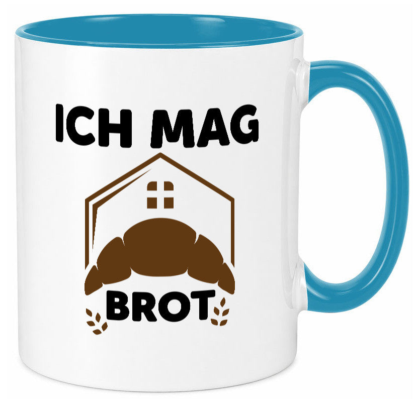 Ich mag Brot | Bäcker backen lustiger Spruch Geschenk Humor Geschenkidee Tasse