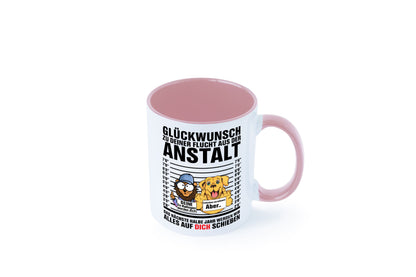 Glückwunsch zu deiner Flucht | Abschiedgeschenk v3 Geschenk Humor Geschenkidee