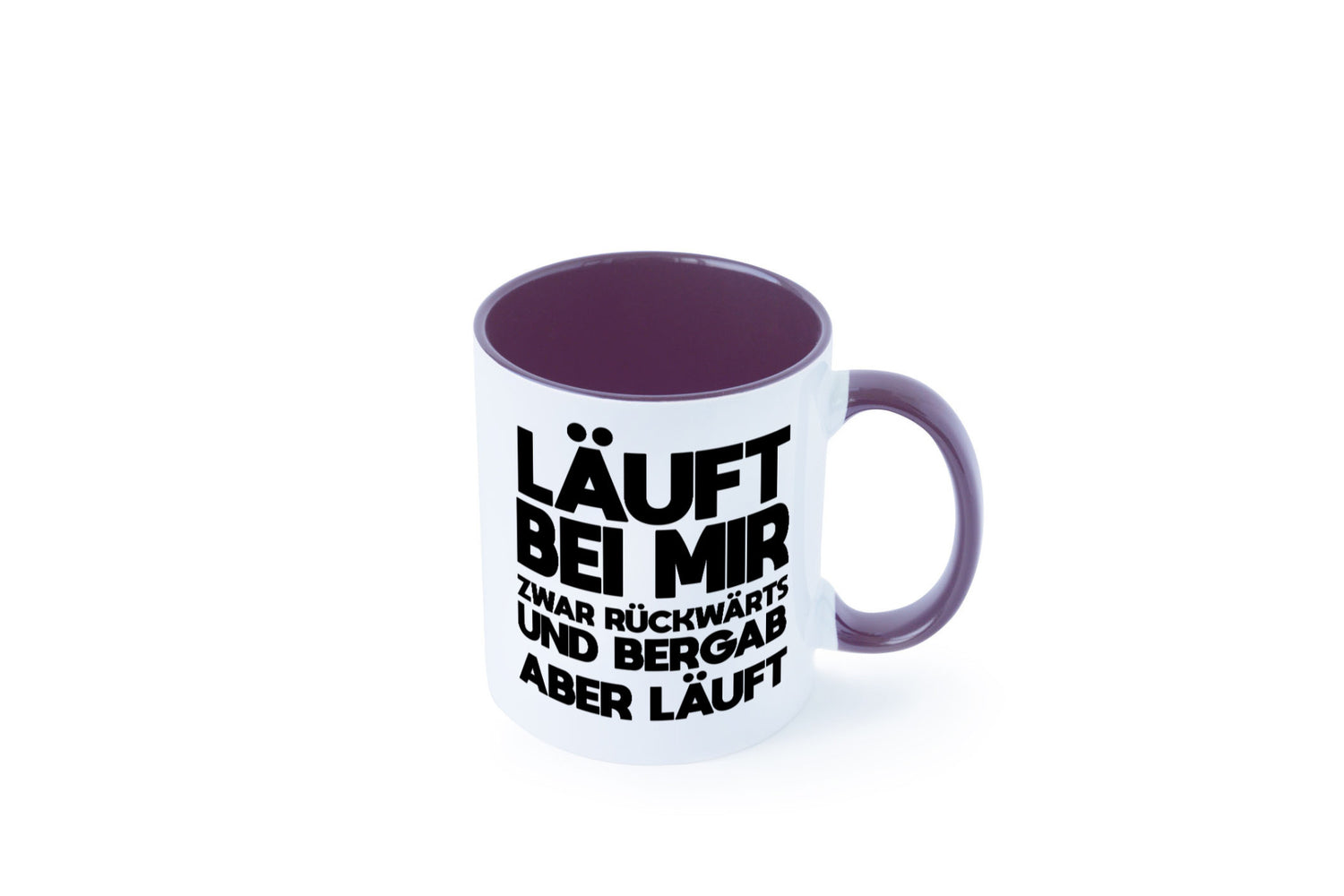 Läuft bei mir | Rückwerts aber Motivation Geschenkidee Humor Tasse