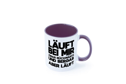 Läuft bei mir | Rückwerts aber Motivation Geschenkidee Humor Tasse