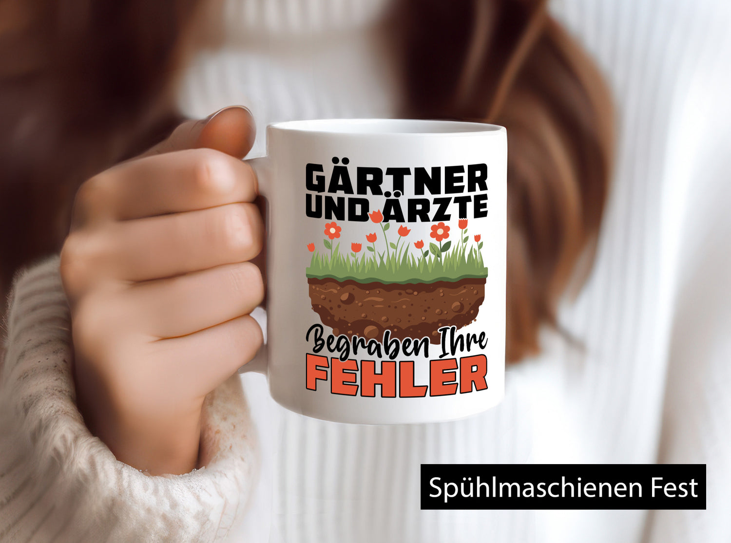 Gärtner und Ärzte begraben ihre probleme | Humor Geschenkidee Tasse