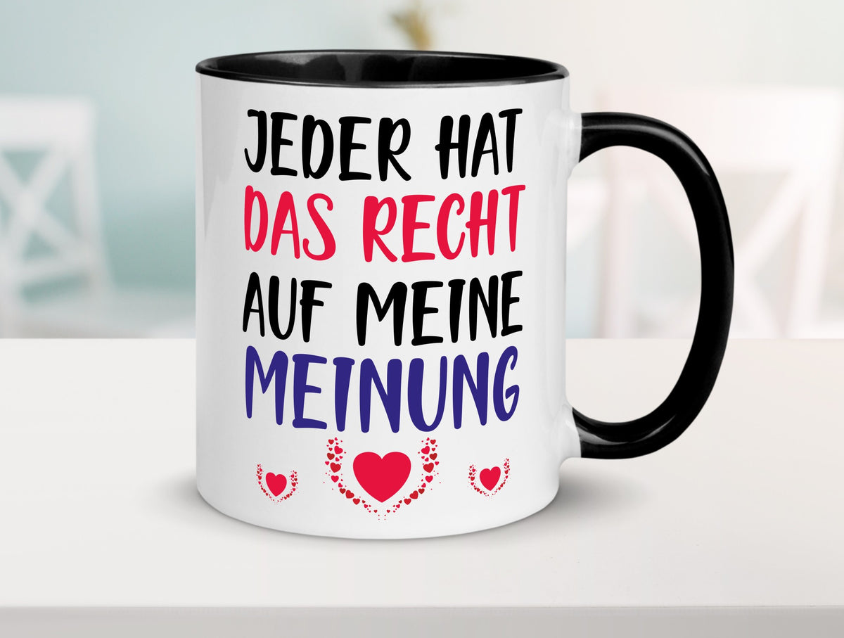 Recht auf meine Meinung lustig Humor Geschenkidee Geschenk Tasse