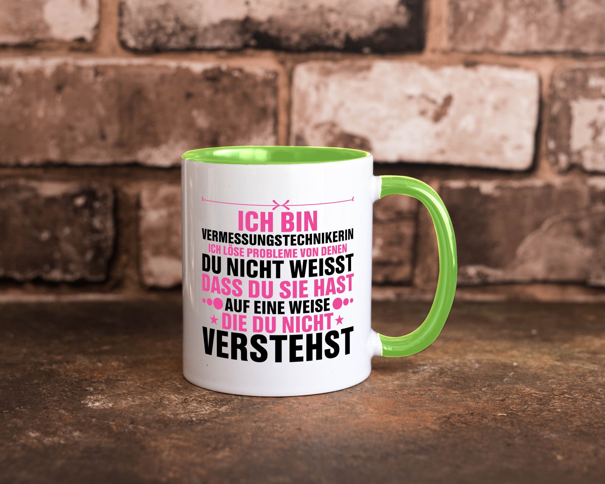 Löse Probleme: Vermessungstechnikerin | Techniker Geschenkidee Humor Tasse
