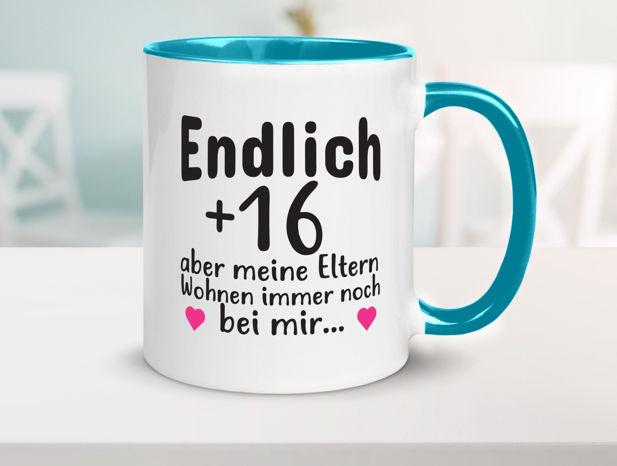 Endlich 16 | Geburtstag Tasse Spruch Mädchen Geschenkidee Humor