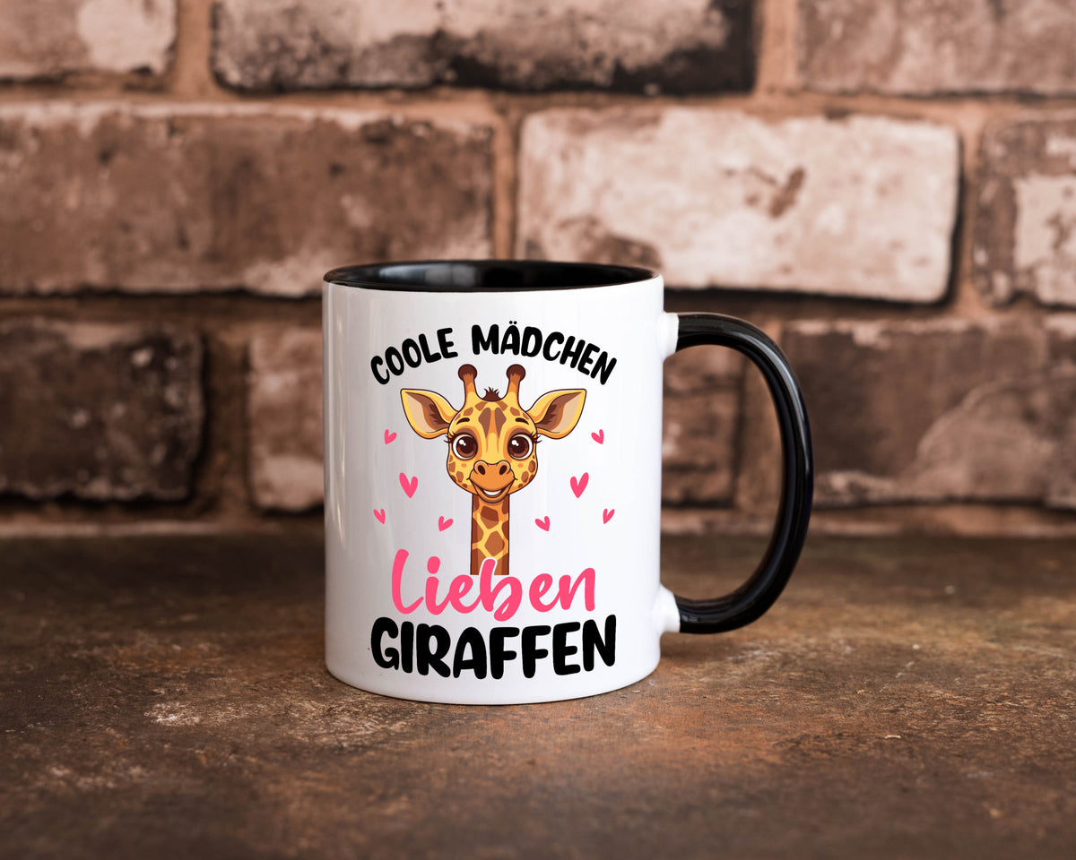 Coole Mädchen lieben Giraffen | Giraffe Geschenk Humor Geschenkidee lustiger Tasse