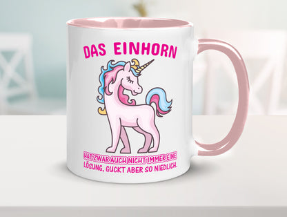 Niedliches Einhorn | lustige Tasse Frauen Mädchen lustiger Spruch Geschenk