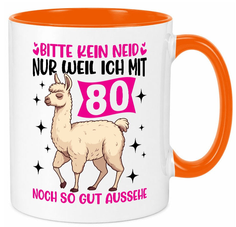 80. Geburtstag | 80 Jahre Lama gut aussehen Geschenk Geschenkidee lustiger Tasse