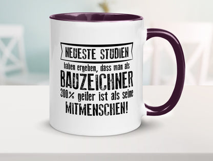Neuste Studien: Bauzeichner | Zeichner Humor Geschenkidee Tasse