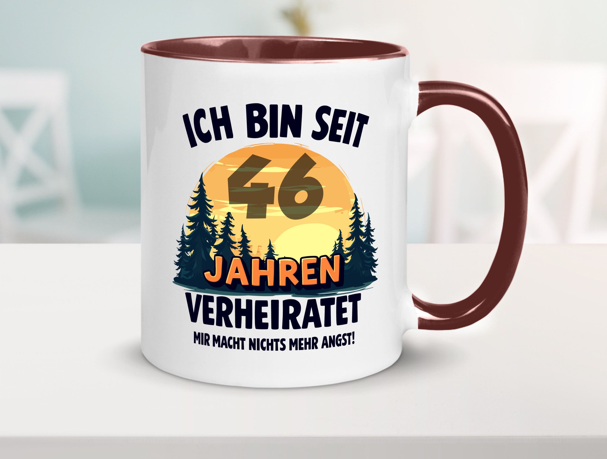 Ich bin Verheiratet | 46. Hochzeitstag Ehepaar Geschenkidee Humor Tasse