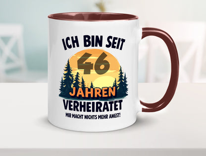 Ich bin Verheiratet | 46. Hochzeitstag Ehepaar Geschenkidee Humor Tasse