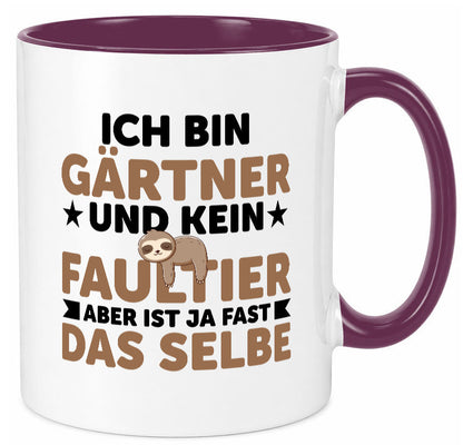 Ich bin kein Faultier: Gärtner | Gartenbau v2 Geschenk Tierliebhaber Humor