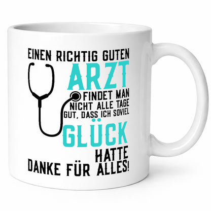 Richtig guter Arzt | Dankeschön Spruch Stethoskop Humor Geschenkidee Tasse
