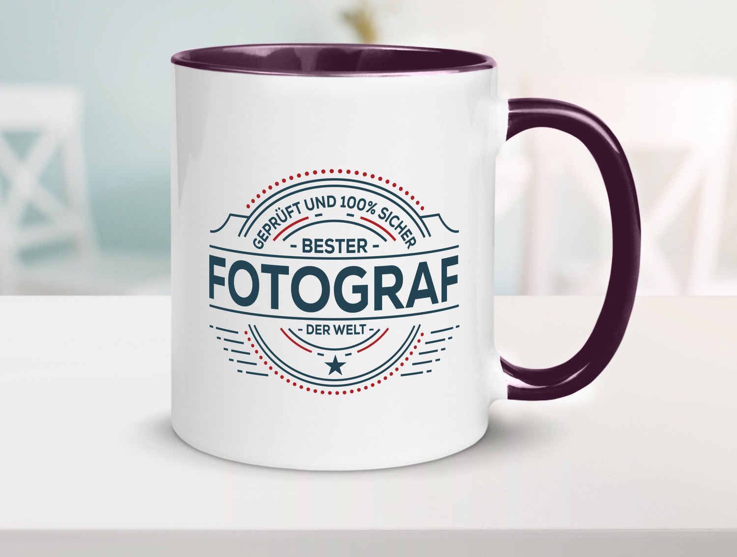 Geprüft und sicher: Fotograf | Fotografie Kamera Humor Geschenkidee Tasse