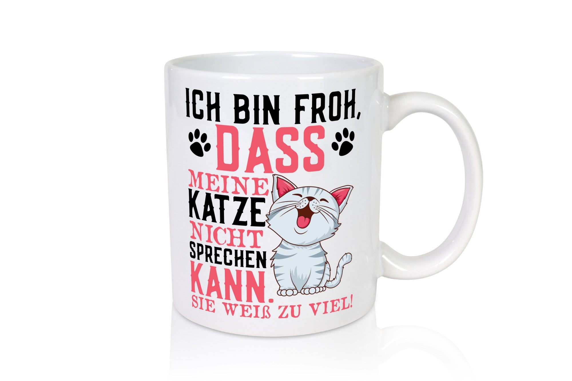 Lustiger Katzenspruch | Tierliebhaber Katzenfan Comic Spruch Geschenk Humor